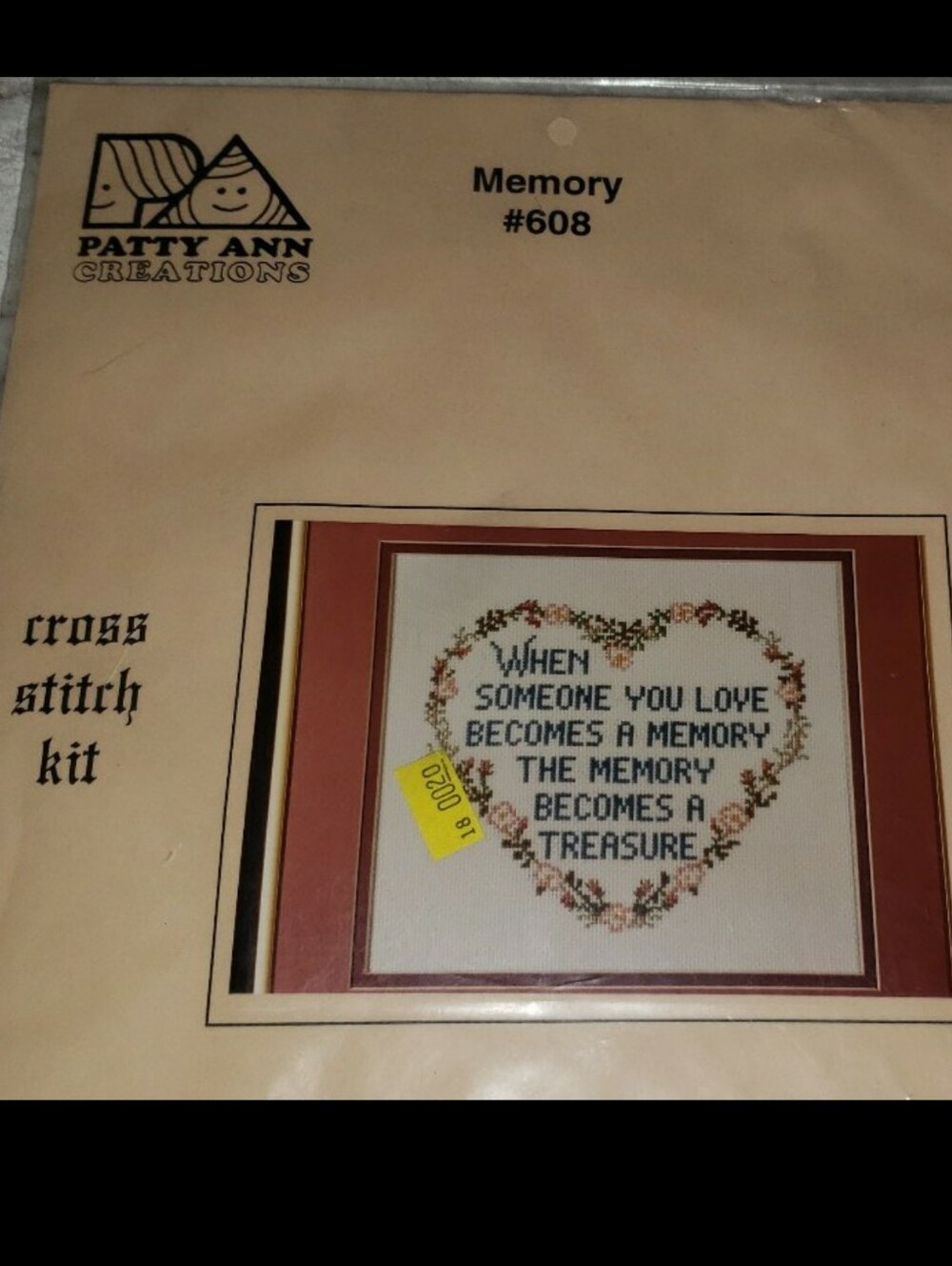 Patty Ann Creations "Memory" Cross-Stitch Kit #608